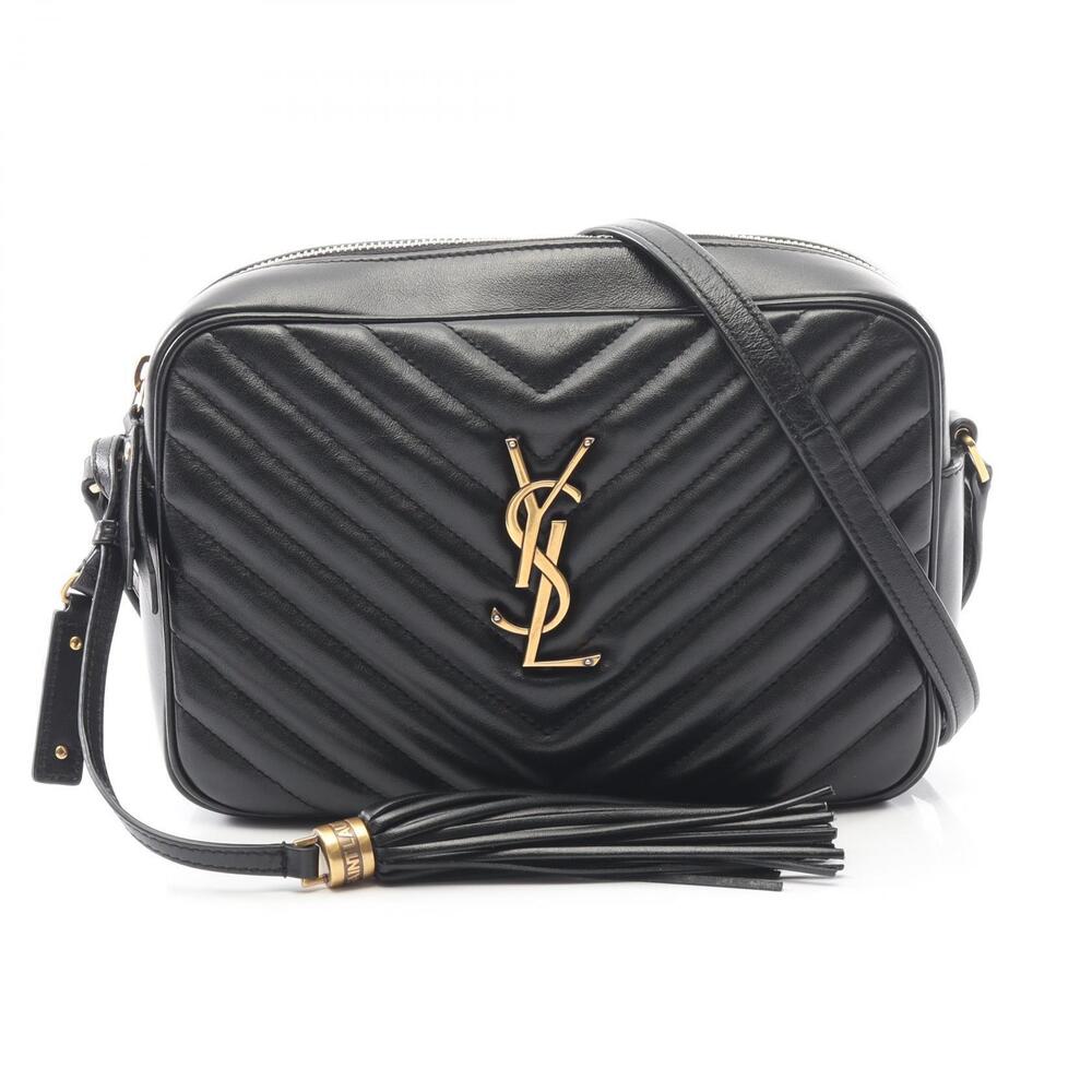 Saint Laurent Paris LOU CAMERA BAG Shoulder Leather Black